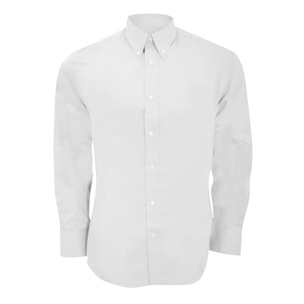 Kustom Kit Långärmad skjorta med skräddarsydd passform Premium Oxford för män