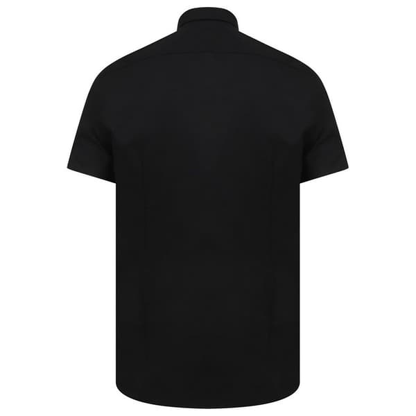 Henbury Mens Modern Short Sleeve Oxford Shirt