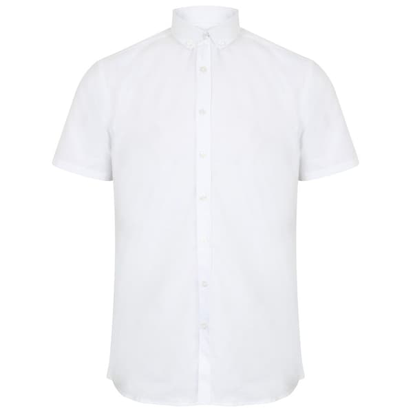 Henbury Mens Modern Short Sleeve Oxford Shirt