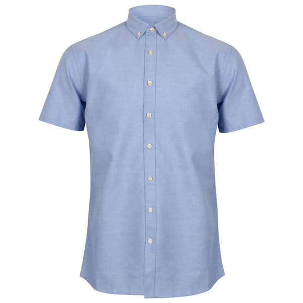 Henbury Mens Modern Short Sleeve Oxford Shirt