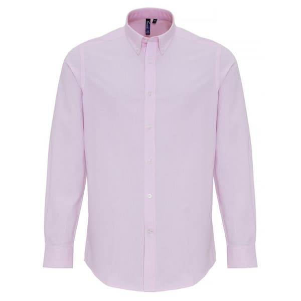 Premier Skjorta med randiga Oxford-stråk i Cotton Rich Oxford för män