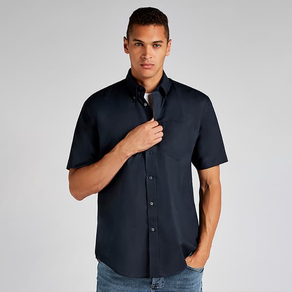 Kustom Kit Kortärmad Oxford-skjorta för män i Workwear