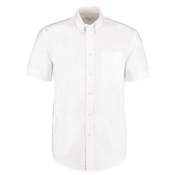 Kustom Kit Kortärmad Oxford-skjorta för män i Workwear