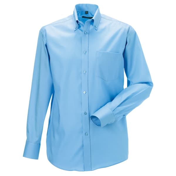 Russell Collection Langærmet Ultimate Non-Iron skjorte til mænd