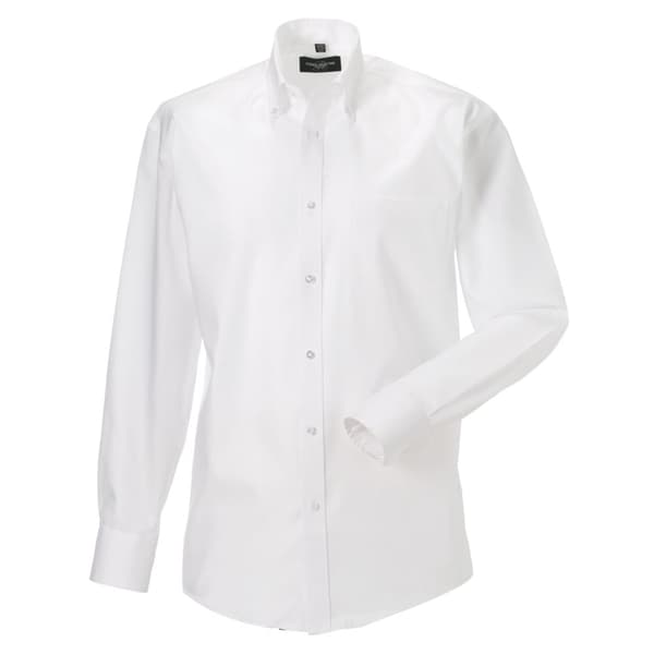 Russell Collection Langærmet Ultimate Non-Iron skjorte til mænd