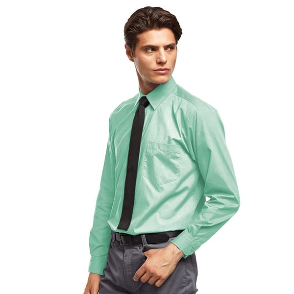 Premier Mens Premier Poplin Long-Sleeved Formal Shirt