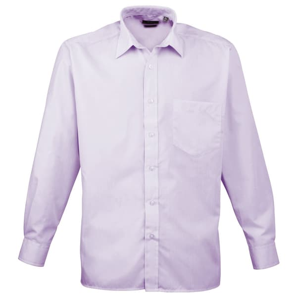 Premier Mens Premier Poplin Long-Sleeved Formal Shirt