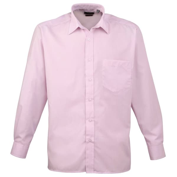 Premier Mens Premier Poplin Long-Sleeved Formal Shirt