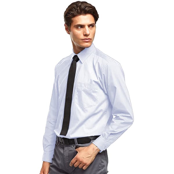 Premier Mens Premier Poplin Long-Sleeved Formal Shirt