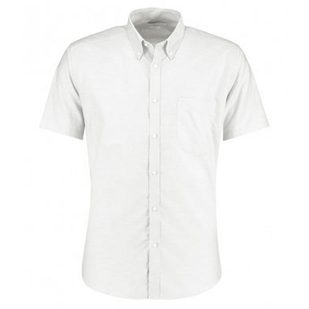 Kustom Kit Slim Fit kortärmad Oxford-skjorta för män