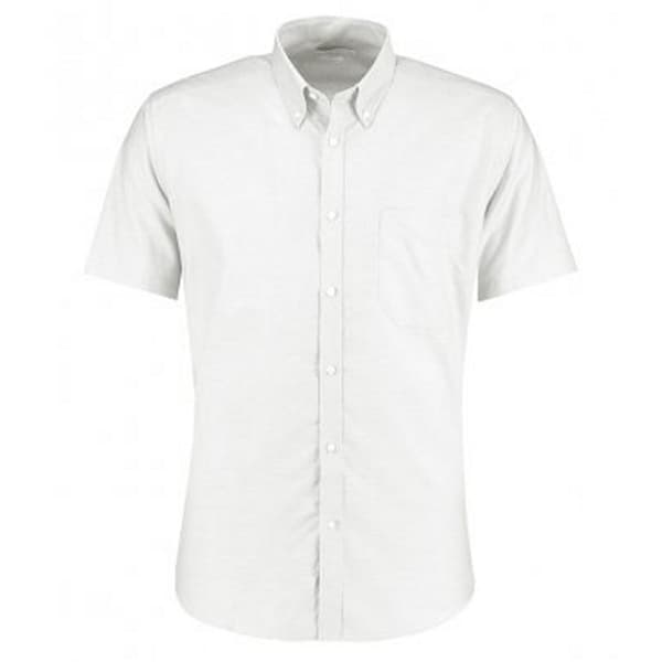 Kustom Kit Mens Slim Fit Short Sleeve Oxford Shirt