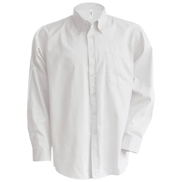 Kariban Mens Long Sleeve Easy Care Oxford Shirt White 3XL