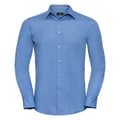 Pikkukuva 1 / 4: Russell Collection Mens Long Sleeve Poly-Cotton Easy Care Tailored Poplin Shirt