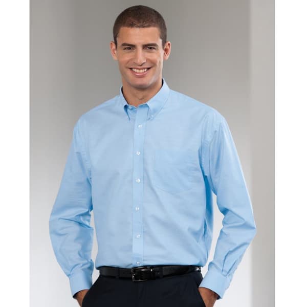 Russell Collection Mens Long Sleeve Easy Care Oxford Shirt