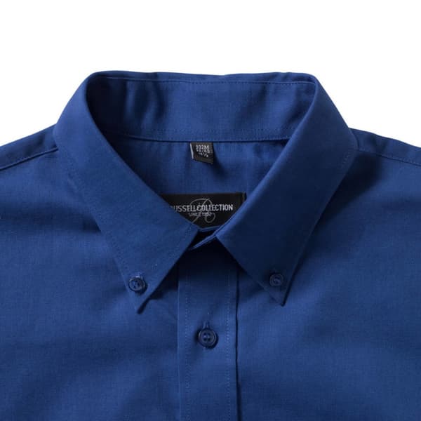 Russell Collection Mens Long Sleeve Easy Care Oxford Shirt