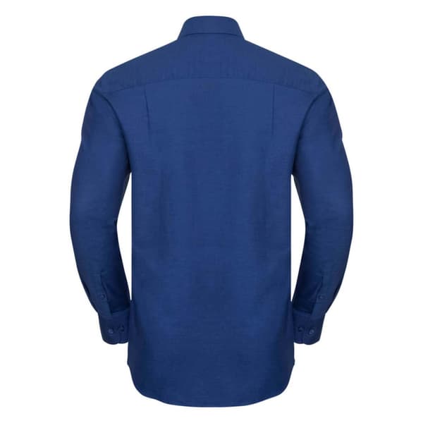 Russell Collection Mens Long Sleeve Easy Care Oxford Shirt