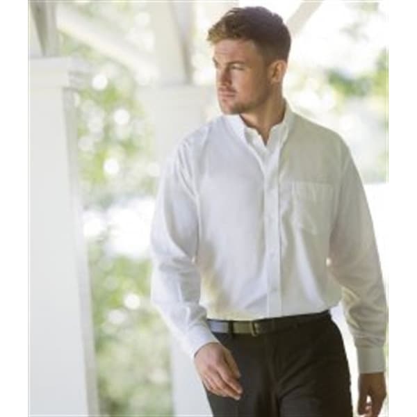 Russell Collection Mens Long Sleeve Easy Care Oxford Shirt