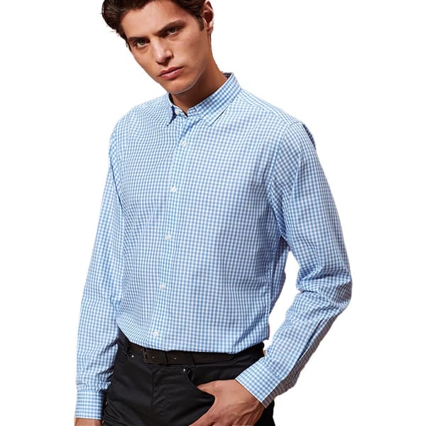 Premier Mens Maxton Check Long Sleeve Shirt