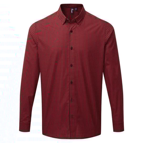 Premier Mens Maxton Check Long Sleeve Shirt