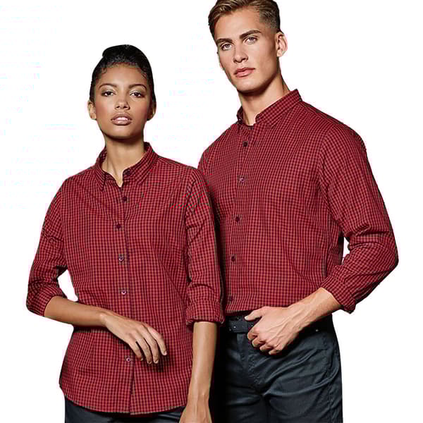 Premier Mens Maxton Check Long Sleeve Shirt