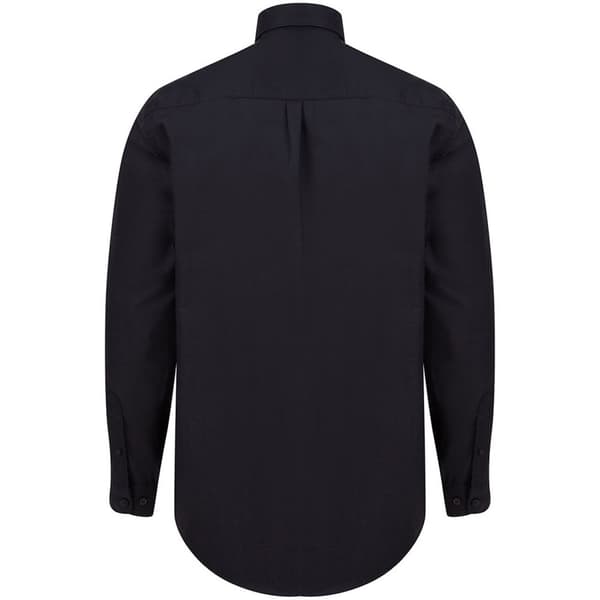 Henbury Modern långärmad Oxford-skjorta med klassisk passform för män