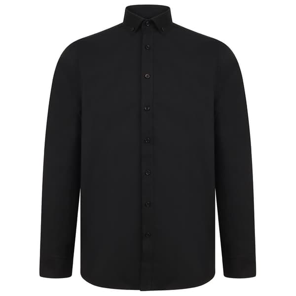 Henbury Mens Modern Long Sleeve Oxford Shirt