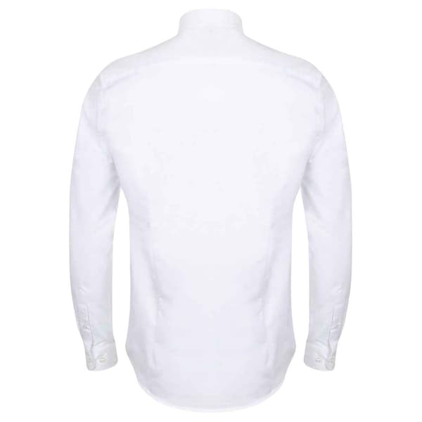 Henbury Herre moderne langærmet slim fit Oxford skjorte