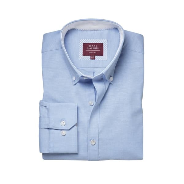 Brook Taverner Lawrence formel skjorte til mænd Sky Blue 15.5in