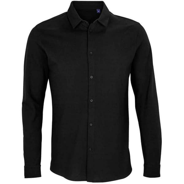 NEOBLU Formell skjorta i ekologisk bomull för män Deep Black XL