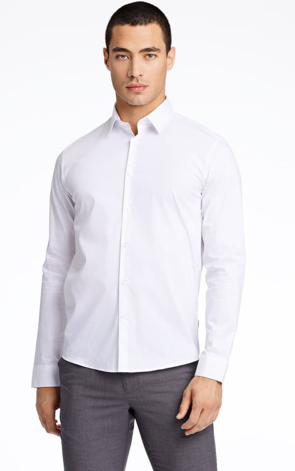 Lindbergh White - Skjorta 30-203172 Enfärgad Vit L
