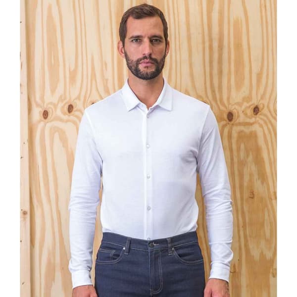NEOBLU Mens Basile Pique Formal Shirt