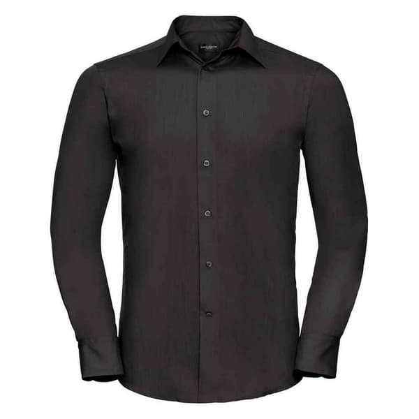 Russell Collection Mens Polycotton Easy-Care Long-Sleeved Formal Shirt