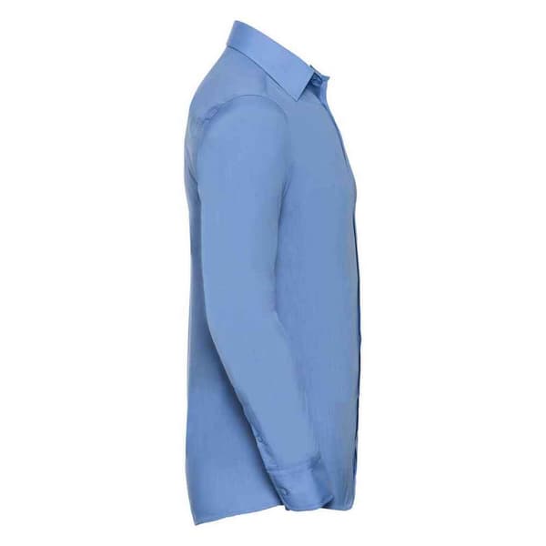 Russell Collection Mens Polycotton Easy-Care Long-Sleeved Formal Shirt