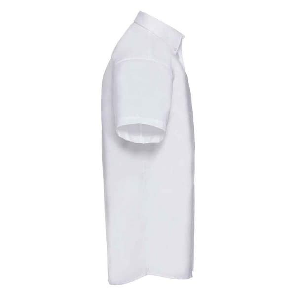 Russell Collection Mens Oxford Easy-Care Short-Sleeved Formal Shirt