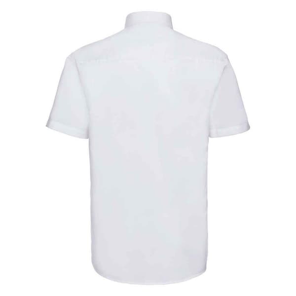 Russell Collection Mens Oxford Easy-Care Short-Sleeved Formal Shirt