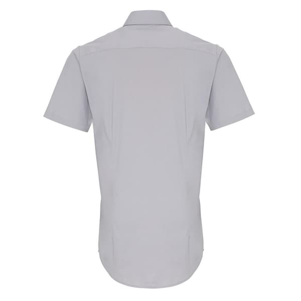 Premier Mens Poplin Stretch Short-Sleeved Shirt