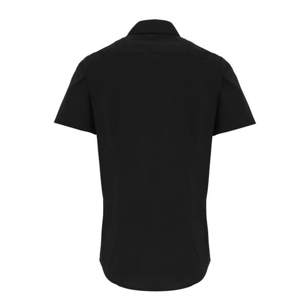 Premier Mens Poplin Stretch Short-Sleeved Shirt