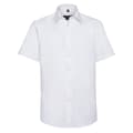 Miniatyrbilde 1 av 3: Russell Collection Mens Plain Oxford Easy-Care Short-Sleeved Shirt