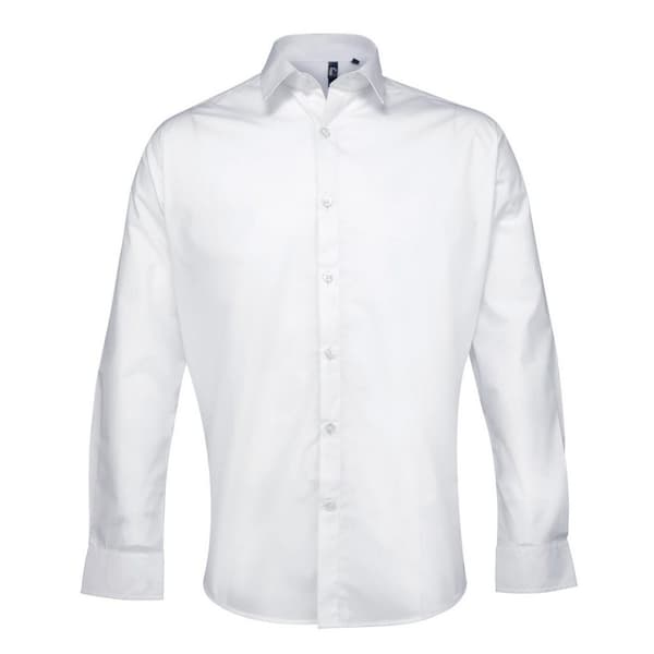 Premier Mens Supreme Poplin Formal Shirt White 14.5in