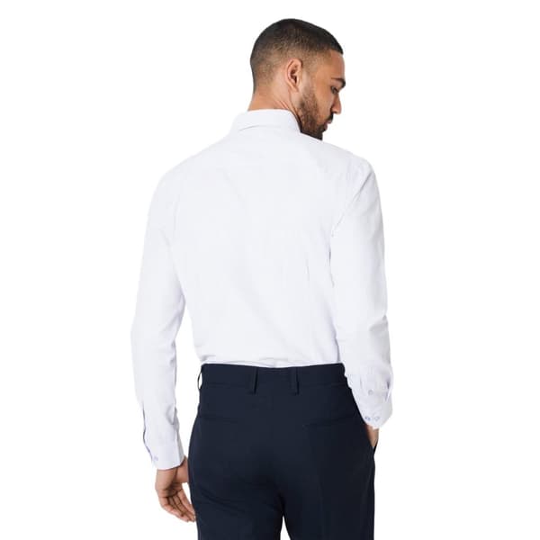 Burton Mens Fine Stripe Easy-Iron Slim Formal Shirt