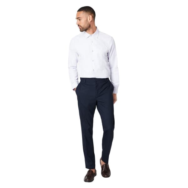 Burton Mens Fine Stripe Easy-Iron Slim Formal Shirt