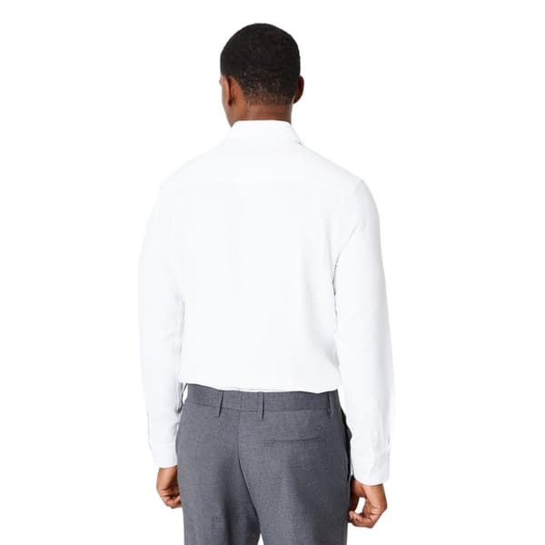 Burton Mens Smart Basket Weave Slim Long-Sleeved Shirt