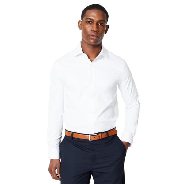 Burton Mens Easy-Iron Skinny Long-Sleeved Formal Shirt