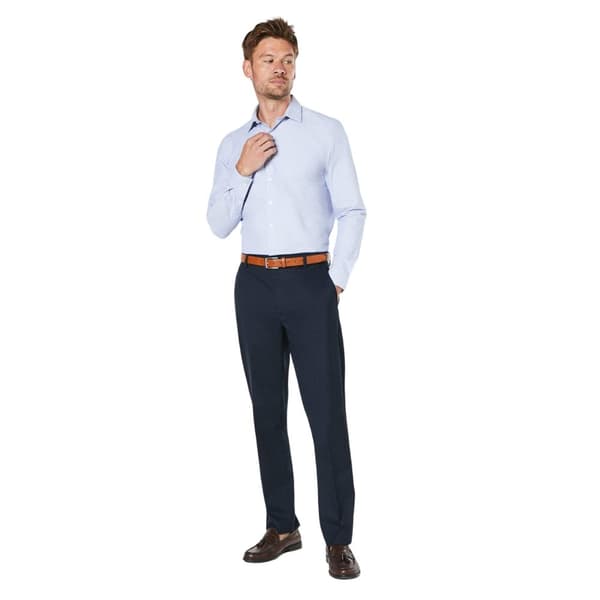 Burton Mens Micro Checked Easy-Iron Slim Formal Shirt