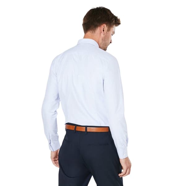 Burton Mens Dobby Easy-Iron Slim Formal Shirt