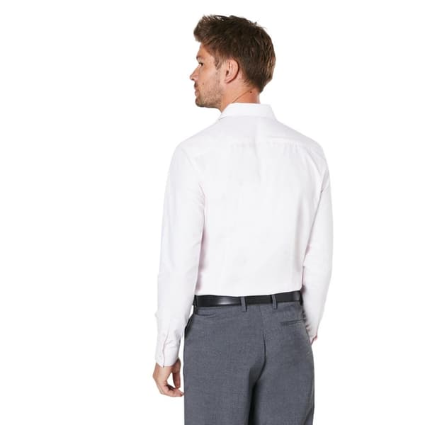 Burton Mens Dobby Easy-Iron Slim Formal Shirt