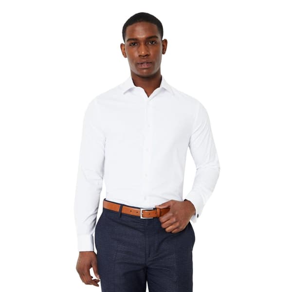 Burton Mens Double Cuff Tailored Formal Shirt