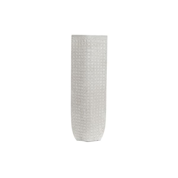 Vas DKD Home Decor 20 x 12 x 58 cm Vit Harts Modern