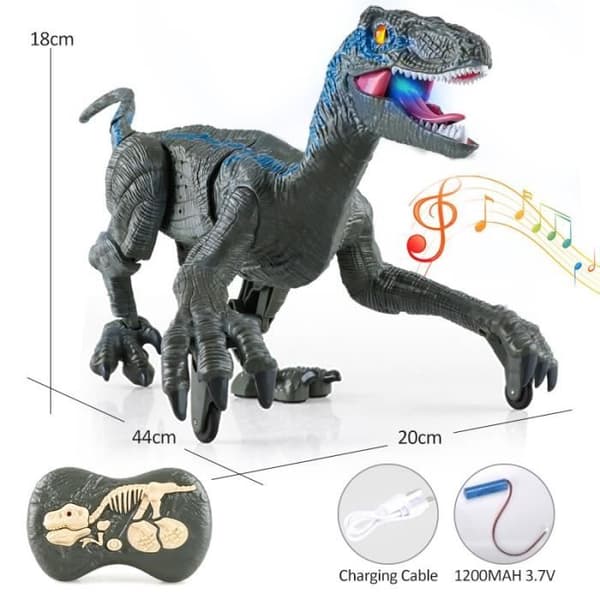 2,4G Jurassic Raptor Dinosaur fjärrkontroll leksak elektrisk leksak för barn Julklappar