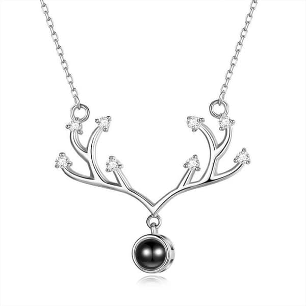 Fawn halsband, universellt damhalsband med bevarad rosenblommalåda Alla hjärtans dagpresent